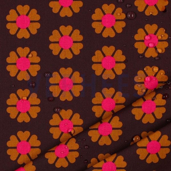 BELAGD VÄV RETRO LOVE BRUN/CERISE FG 3