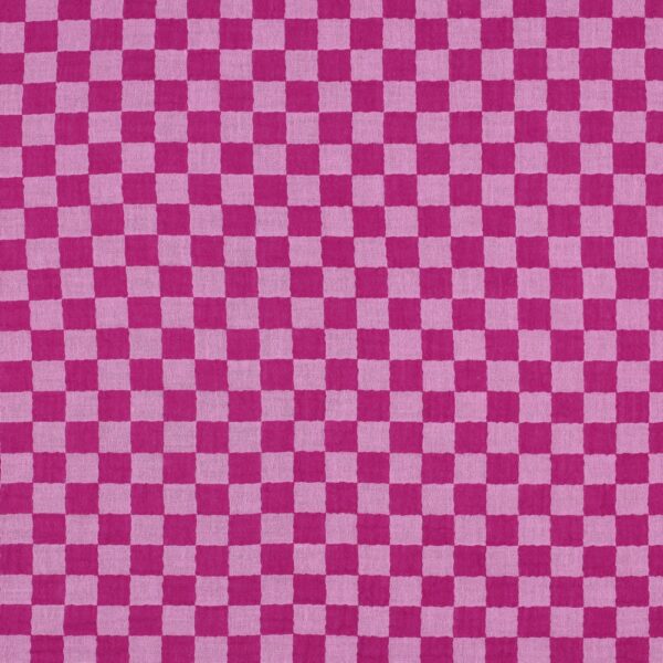 Muslin Ska-rutan rosa fg 2