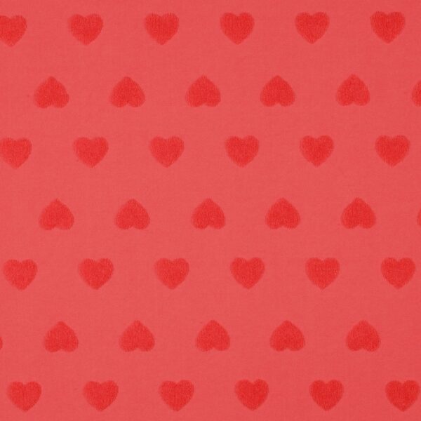 Bomullstrikå Frottéhjärta korallorange fg 1