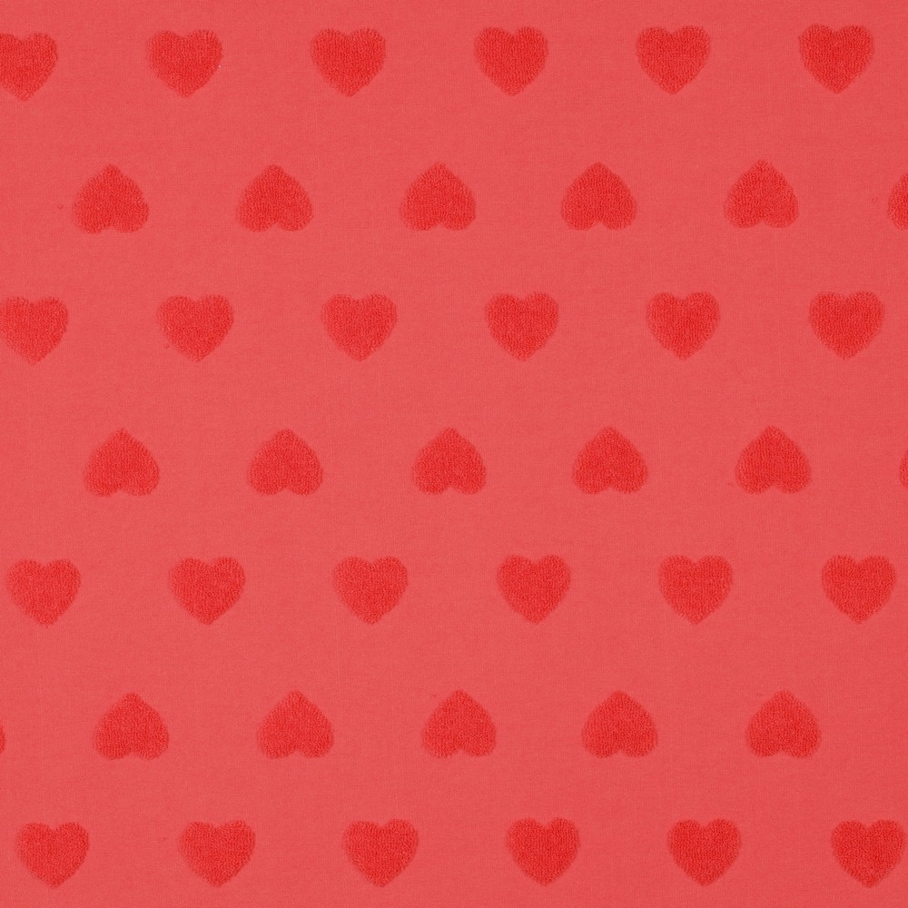 Bomullstrikå Frottéhjärta korallorange fg 1